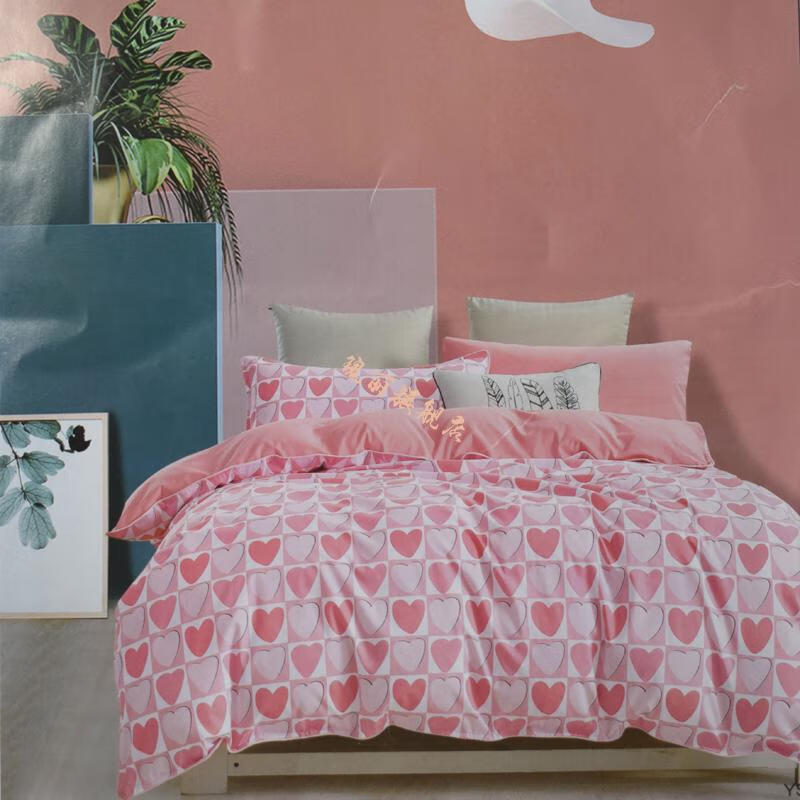 春旺被罩 春旺被罩180*220双人被套精梳棉斜纹ab版多款2021新花形