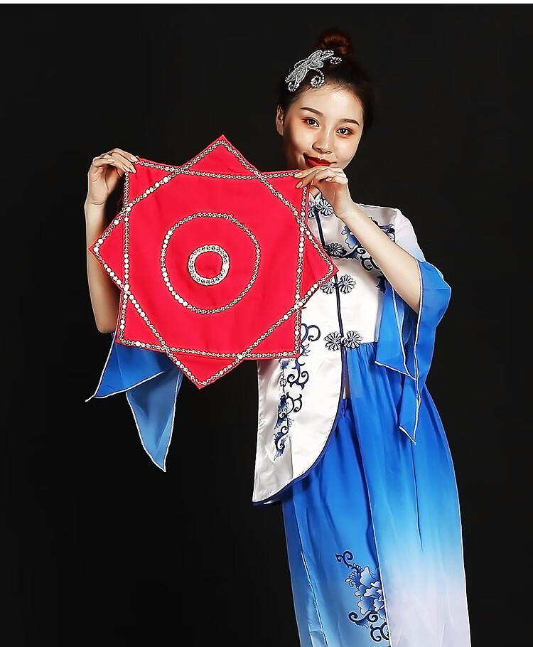 考级东北秧歌跳舞蹈手绢花一对舞蹈成人考级儿童二人转麻纱秧歌跳舞