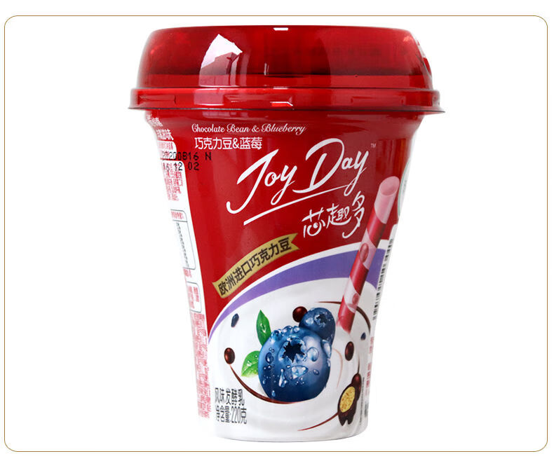 joy day酸奶 伊-利joy day芯趣多草莓蓝莓味220g*5杯装风味发酵乳