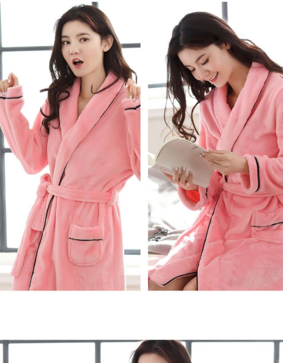 加长加厚睡袍女冬天穿的睡衣女款珊瑚绒睡衣加厚加绒性感长款可外穿