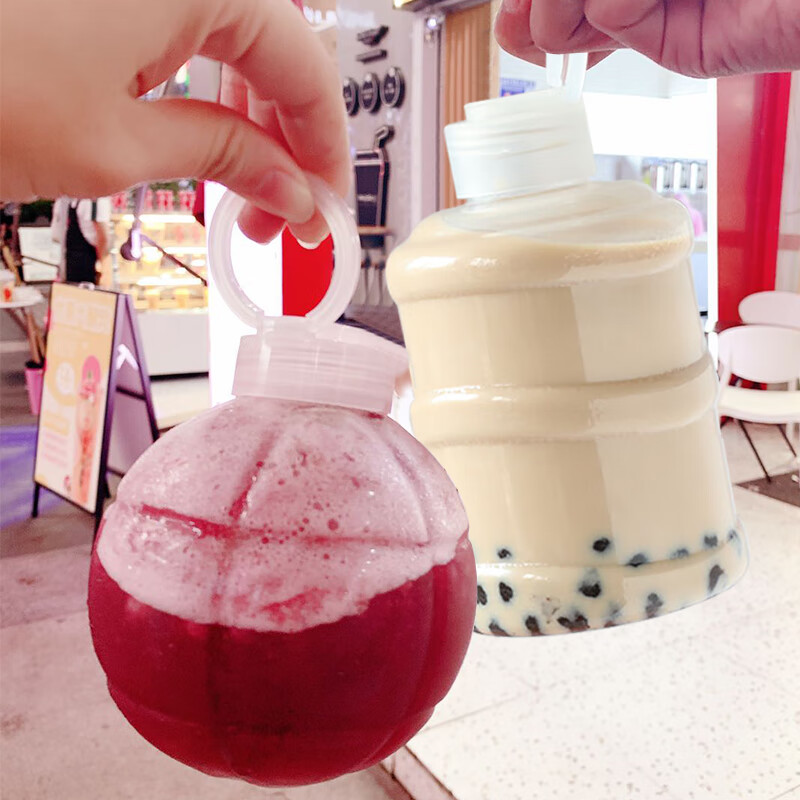 冷泡茶瓶 冷泡瓶网红mini迷你水桶瓶奶茶桶一次性果汁瓶pet饮料瓶奶茶