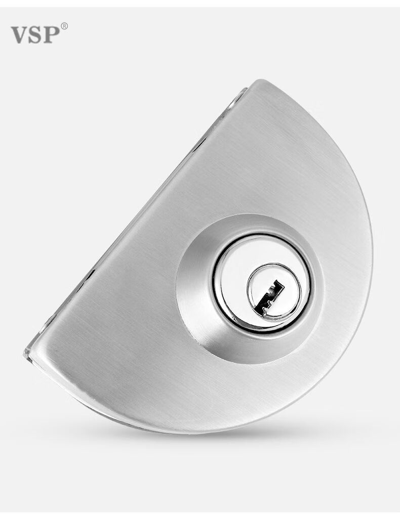 玻璃门锁双门锁玻璃门锁半圆形玻璃门锁玻璃门中央锁免开孔玻璃门锁