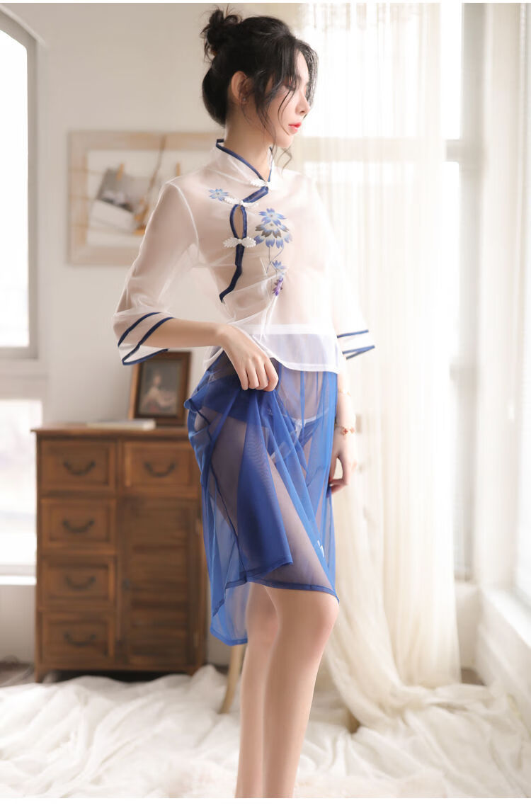 新款情趣内衣情趣性感内衣古装透视制服激情套装旗袍开档睡裙角色扮演