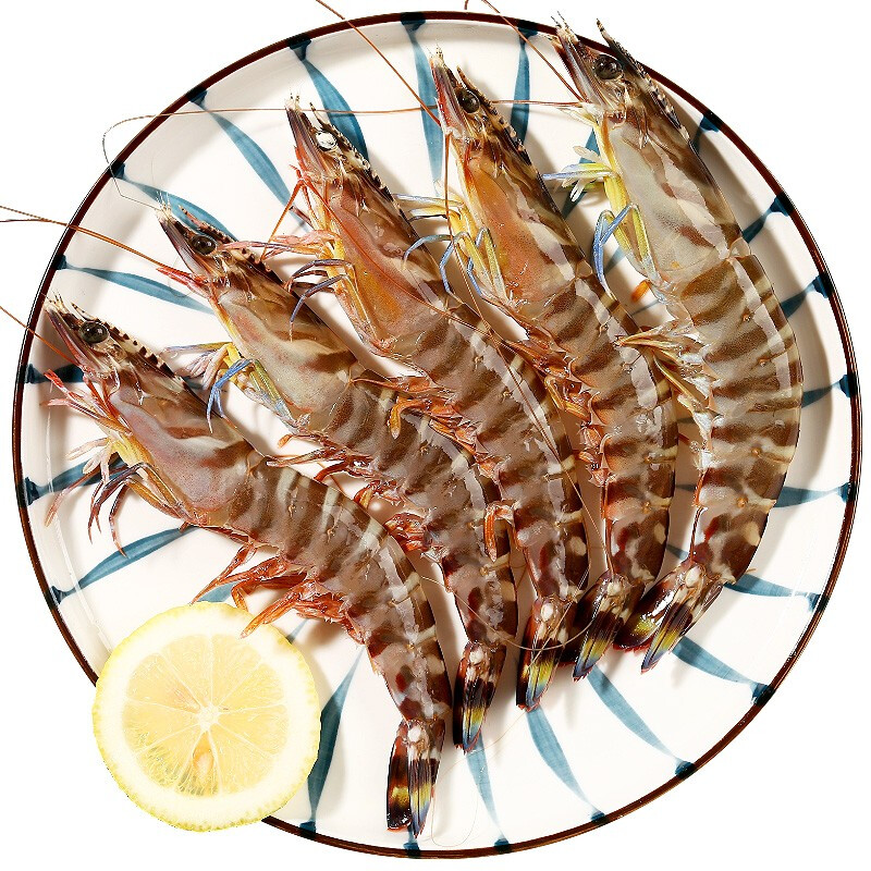 魃鲜500g 5-10只特大海南大花虾九节虾对虾基围虾斑节虾【图片 价格