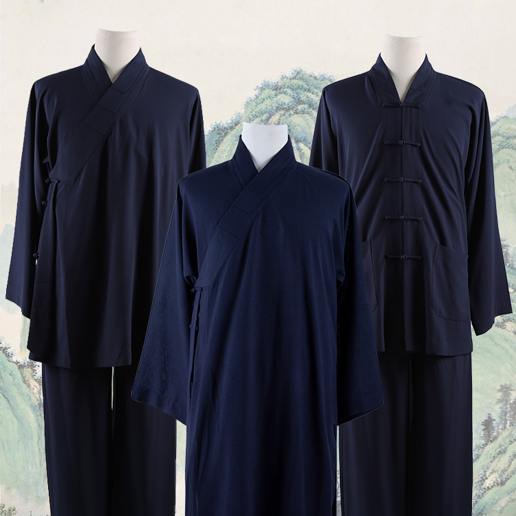 2022新款夏季道士服装男武当太极服道姑女正一道服三清领道袍道士穿的