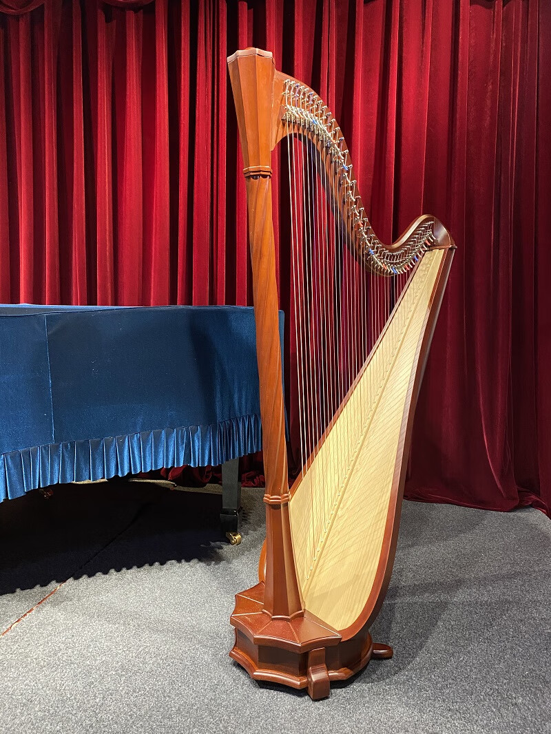 罗马柱竖琴 大竖琴 古典竖琴 40弦 乐器定制款 金色窄箱【图片 价格