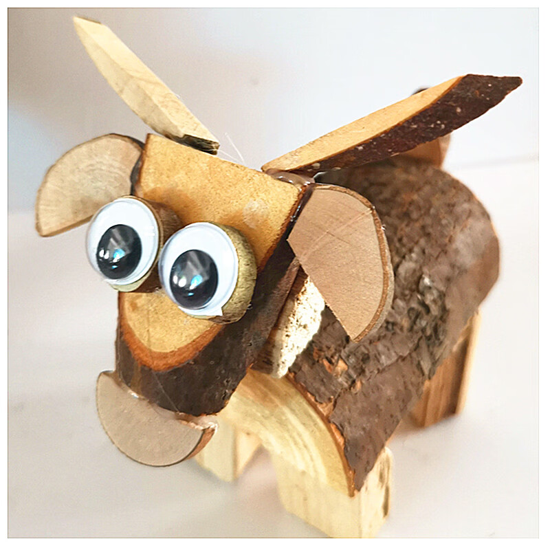 创意diy木艺动物木片树桩枝森系自然材料包幼儿园木工坊手工制作 5款