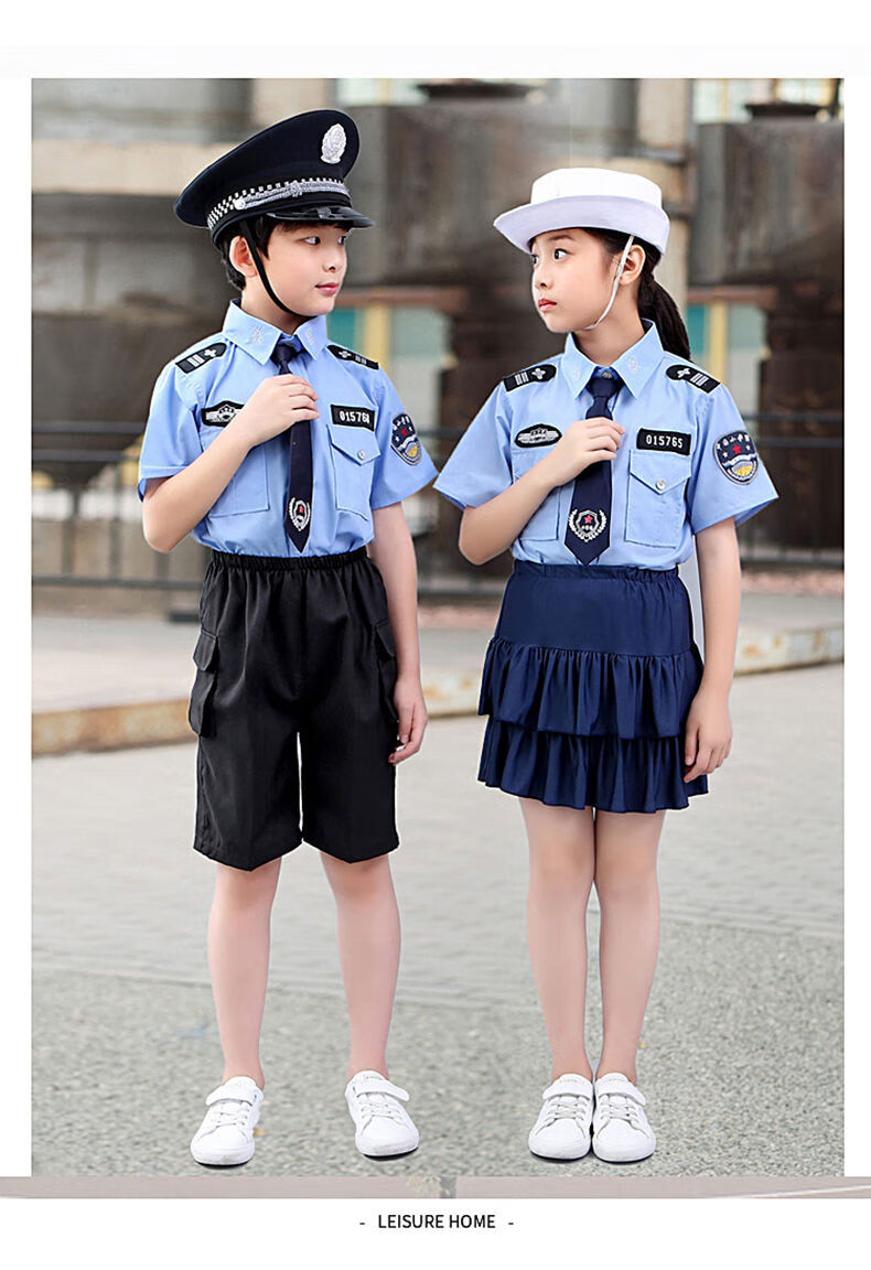 儿童警察的套装特警衣服制服幼儿园男童小公安警官服装女童警察演出服