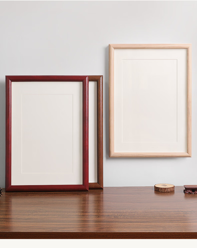 新款推荐网红推荐实木书法相框空白书画框裱画框diy字画装饰裱框毛笔