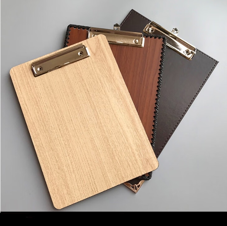 轩弘a4a5a6餐厅票据本夹销售菜单板夹写字夹板点菜开单夹定制a4黑色