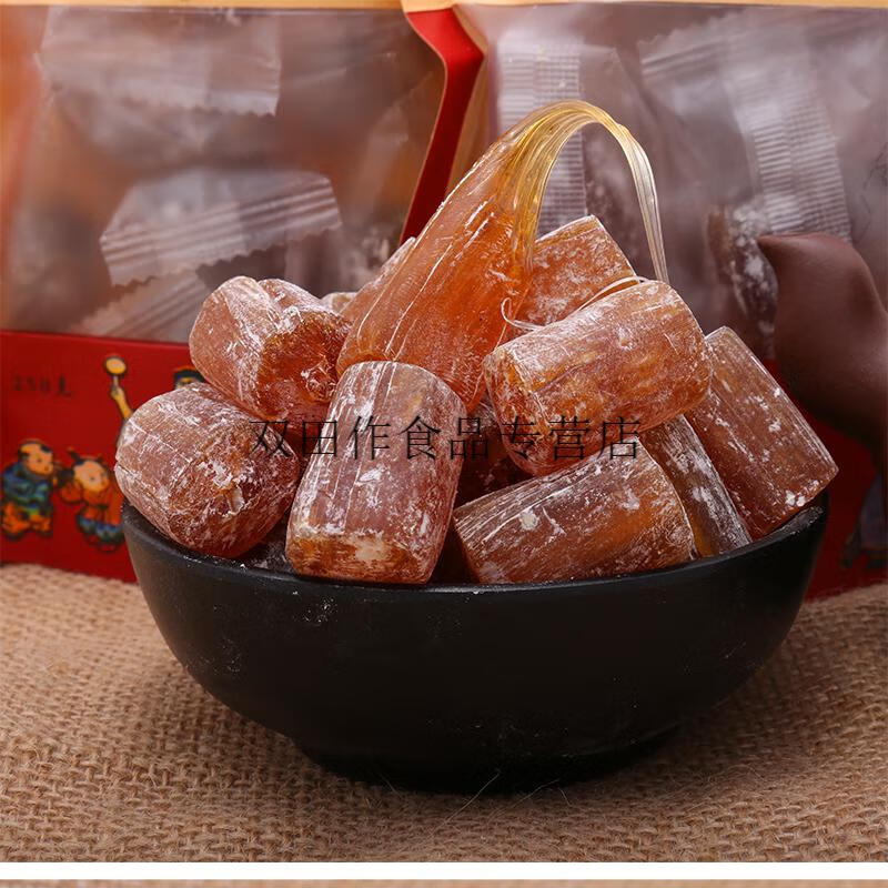 年货节5折手工原味粘牙糖麦芽糖饴糖灶糖粽子糖叮叮糖2500克分10袋装