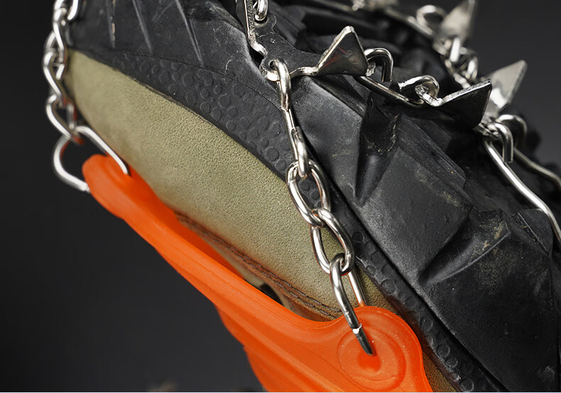 防滑钉鞋套户外冰抓12齿19齿简易冰爪防滑鞋套登山雪爪不锈钢钉鞋链