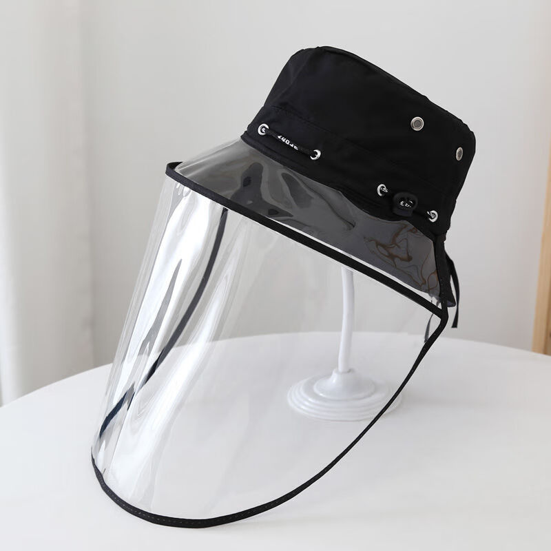 新品遮雨帽户外防飞沫面罩厨房炒菜挡油烟防油溅帽可以拆卸面部口罩