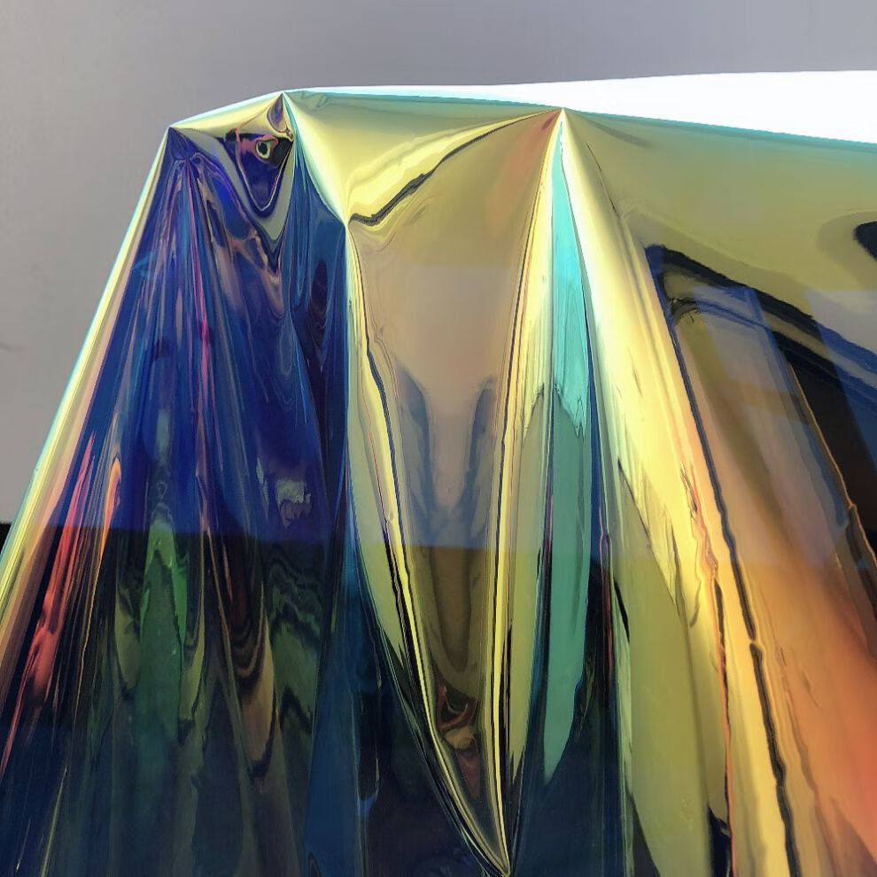 帆布布料防水布料透明pvc设计师面料镜面幻彩镭射七彩荧光服装包袋