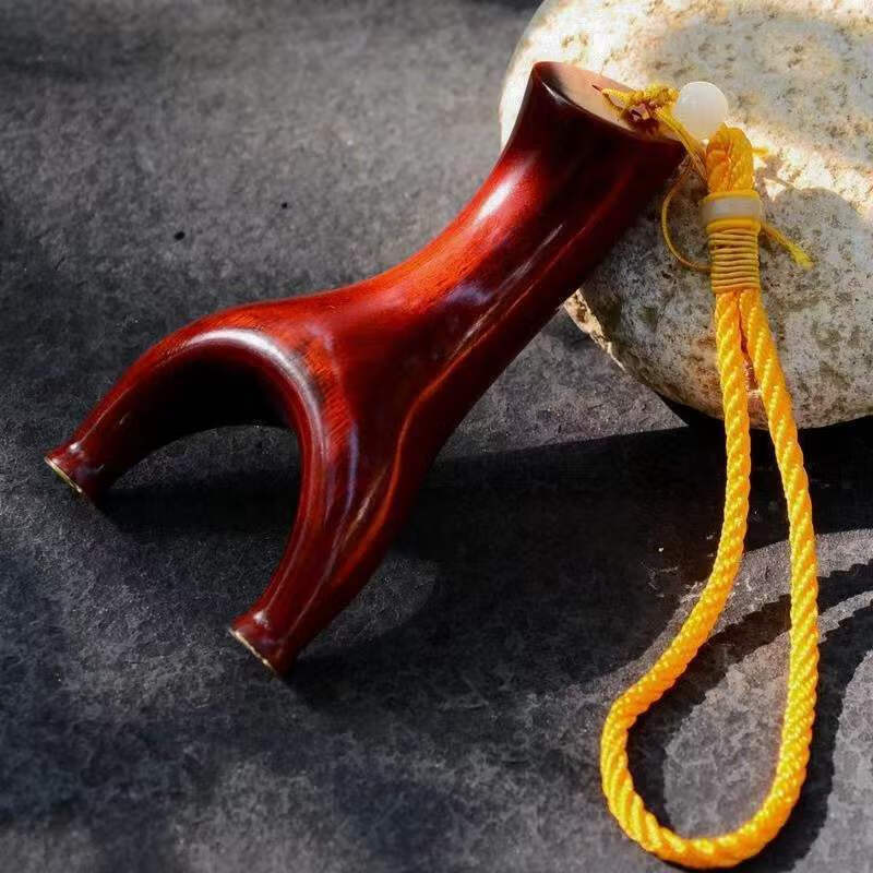 弹弓成人专用非洲小叶紫檀扁皮实木高精度大全实木飞虎木质大d威力