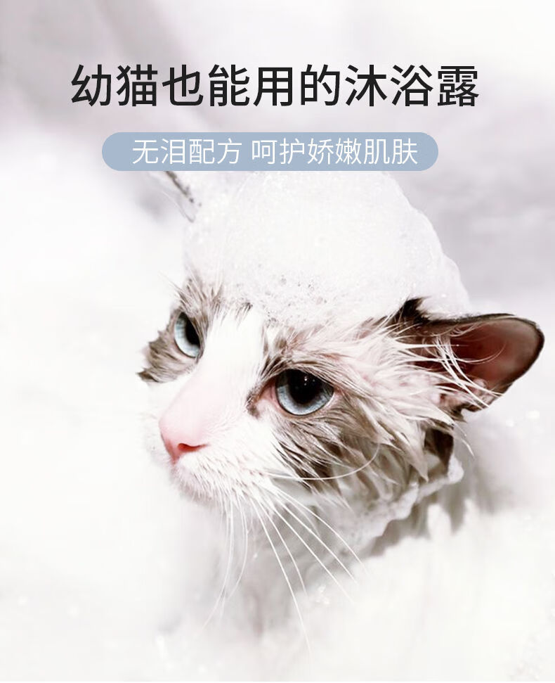 【京选推荐】雪貂猫咪沐浴露猫咪专用杀螨除菌幼猫咪洗澡洗护用品宠物