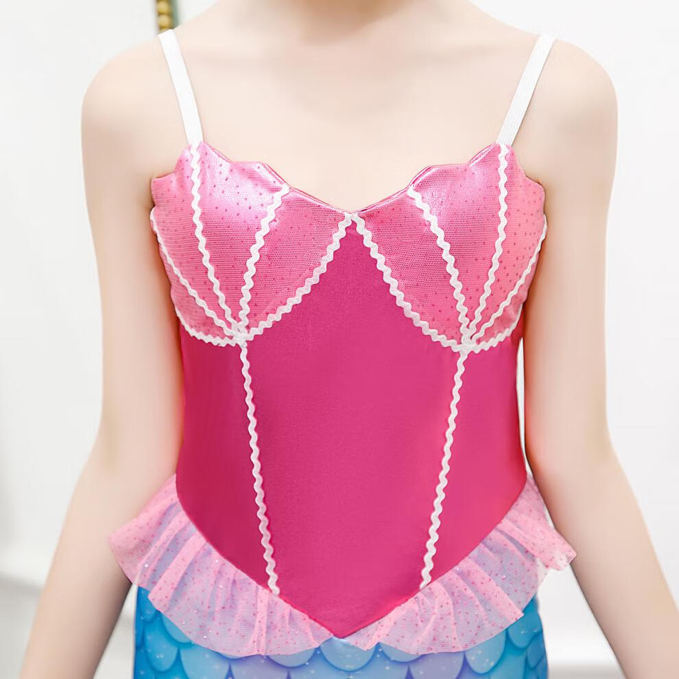 美人鱼公主裙礼服裙演出服爱丽儿童美人鱼公主鱼尾裙新款万圣节衣服