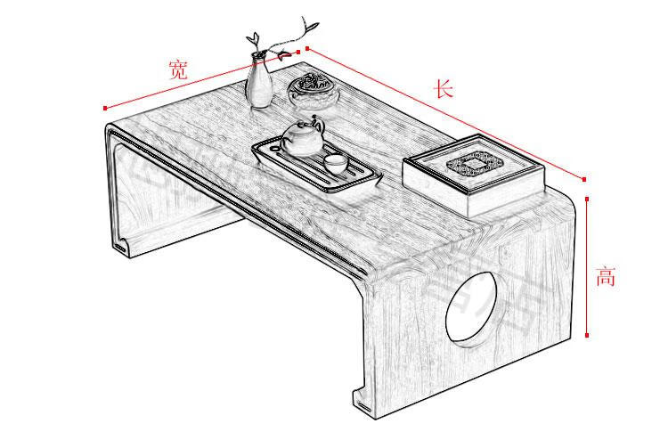 CAD茶桌画法图片
