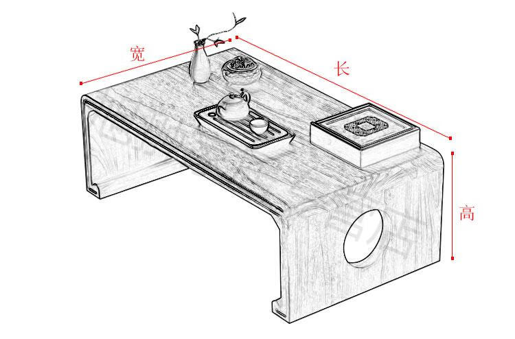 茶桌结构图图片