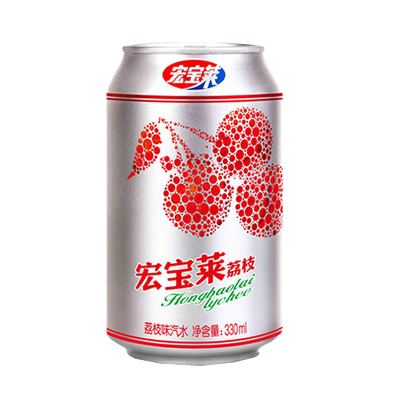 特产优联宏宝莱荔枝味汽水330ml l罐装听装老汽水碳酸饮料8090后儿时