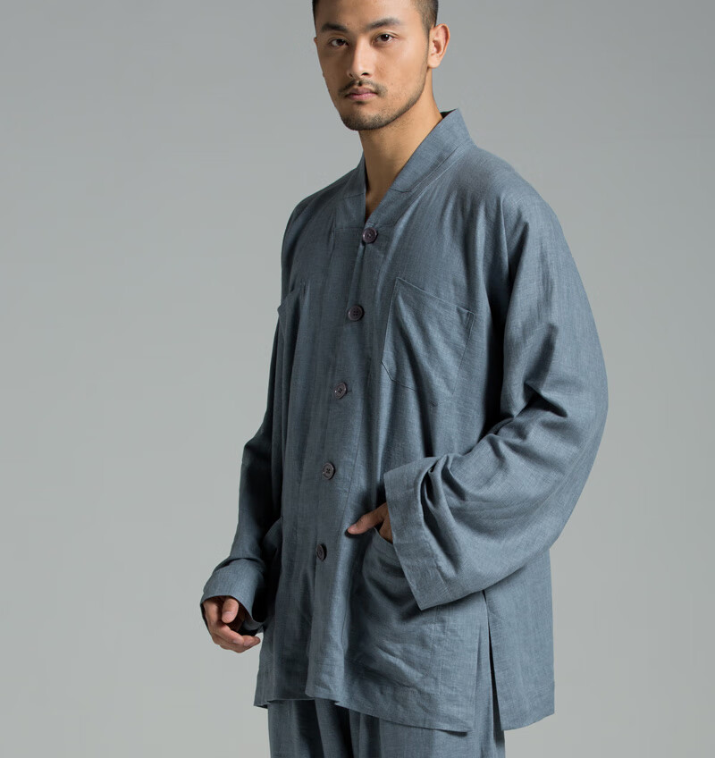 僧服和尚出家人穿的慈缘棉麻僧服装新品日本水洗亚麻凉透气褂套装xs