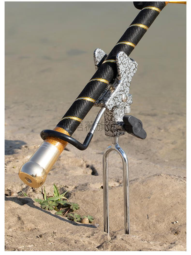 带地插鱼竿支架 法莱手海杆支架钓鱼炮台海竿地插多功能鱼竿架渔具