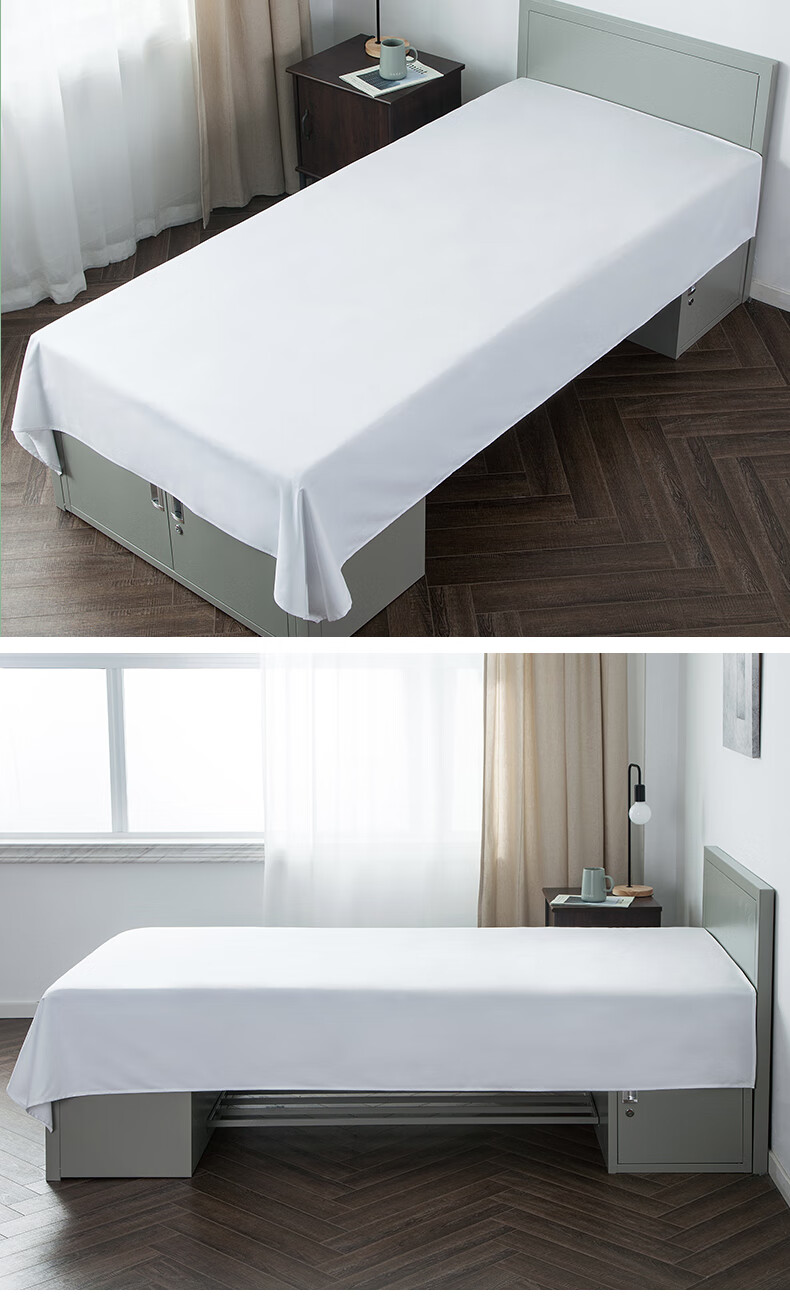 圣茂加厚全棉白床单纯白色单人学生学校军训军白床单 纯棉 起球包退