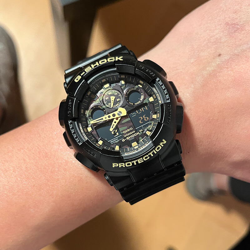 casio卡西欧 海外代购g-shock电子表ga-110-1b时尚运动防水手表男 110