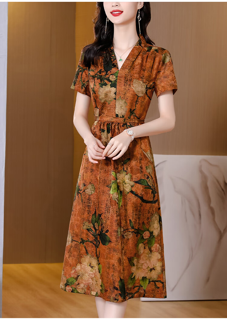 特价捡漏高档轻奢品牌真丝香云纱女装专柜连衣裙高端蚕真丝官方旗舰店