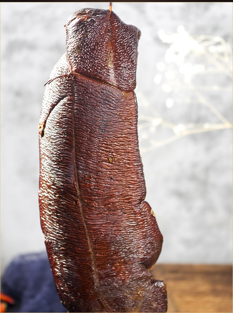 柴火烟熏猪肝四川特产腊农家手工自制腊肝熏肉美食下酒菜