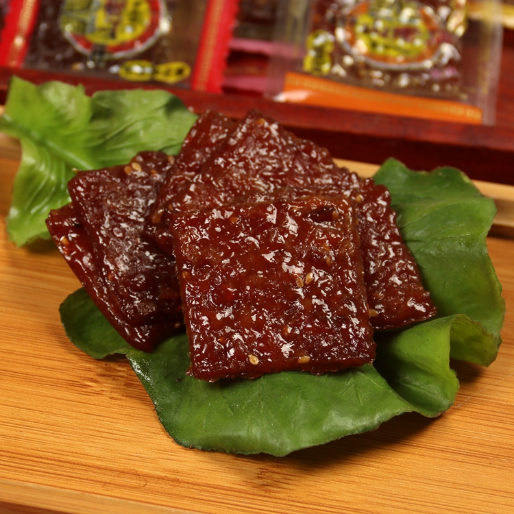 潮州猪肉脯强能炭烧黑椒猪肉干桦采原味腊味真空包装猪肉脯原味独立