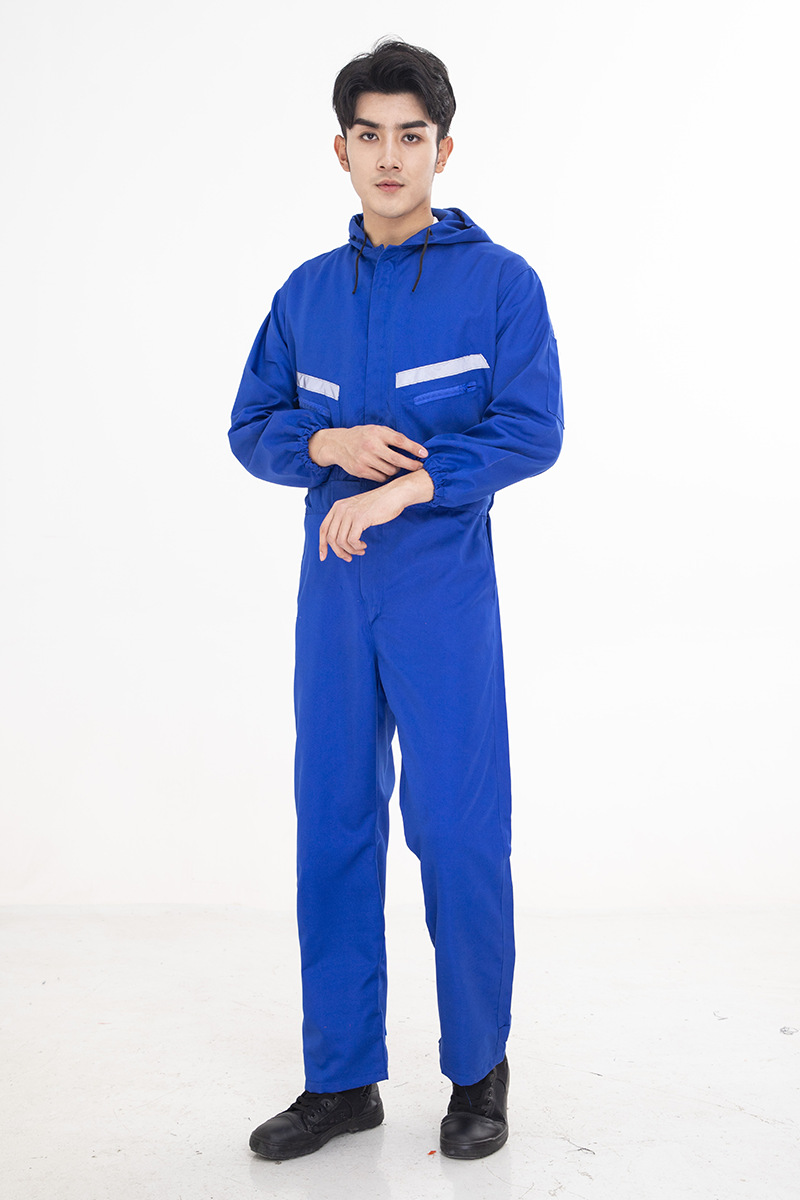 连体工作服男春长袖劳保服船员汽车维修厂服喷漆电力反光连体衣服品质