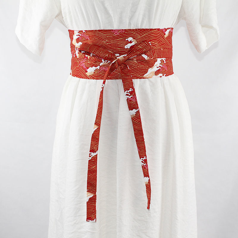 礼服腰封男腰封王国烫金合集1古风汉服和风腰封外带束腰仙鹤黄色宽8