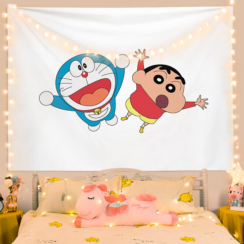 小新背景布ins挂布卧室床头宿舍装饰改造挂毯蜡笔小新2110150配件包