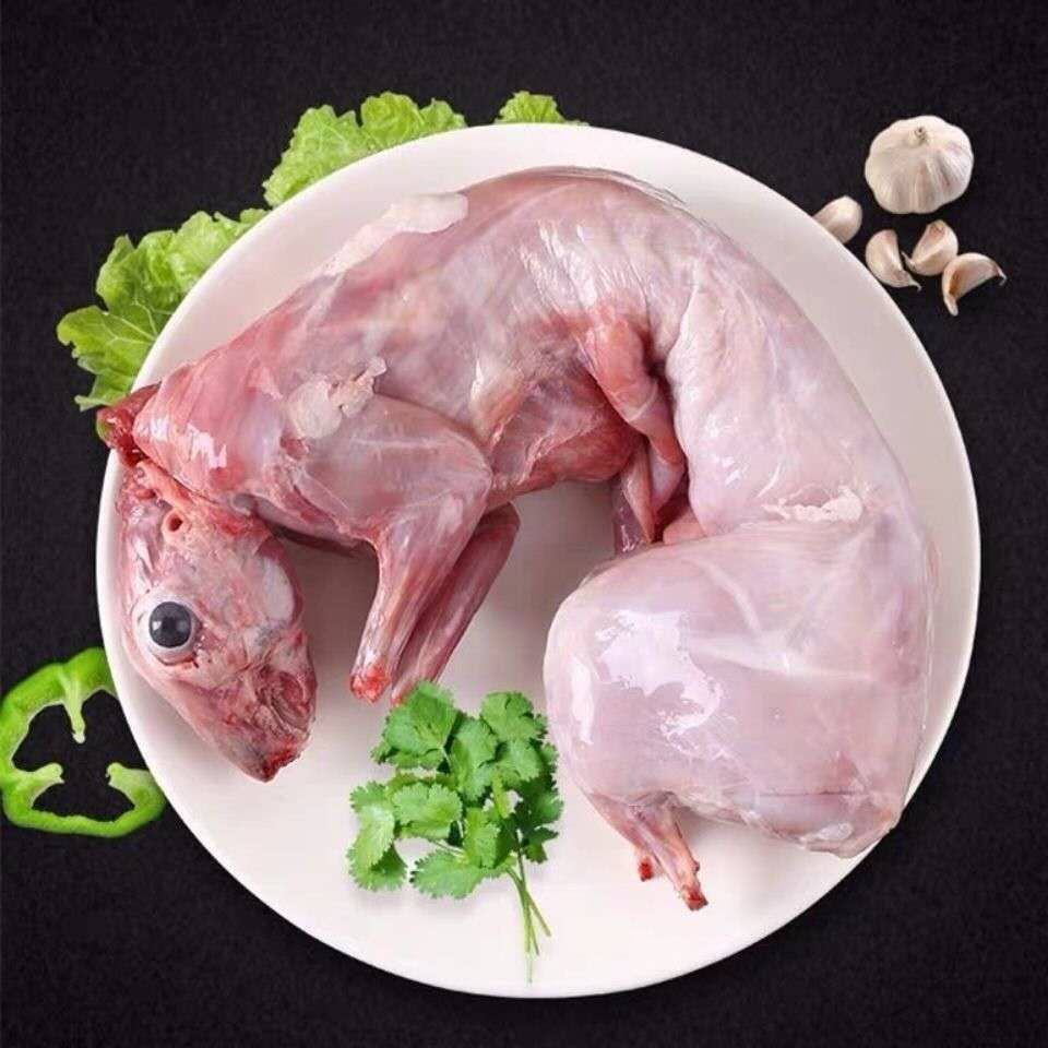 兔肉农家散养活兔肉现杀整只空冷冻火锅烧烤食材吃肉 去头2.5斤