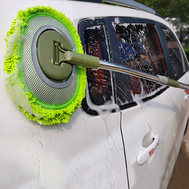 大货车洗车油拖把加粗加厚汽车擦车除尘刷洗车拖把不伤汽车长柄伸缩