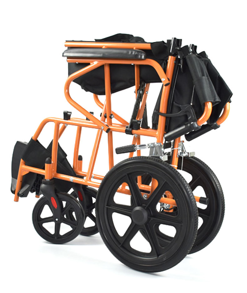 轮椅可折叠超轻便携小老人家用铝合金代步车手推多功能轮椅16寸小轮款