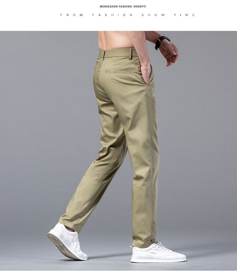 啄木鸟2022新款竹纤维裤子男士潮流修身直筒男裤时尚百搭弹力休闲长裤