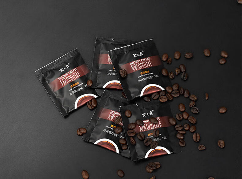食之巅美式速溶黑咖啡粉2g40袋盒冷热可泡便携独立包装网红同款80g2g