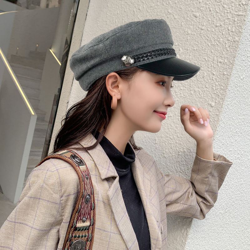 民国学生帽帽子女冬季贝雷帽时尚百搭新款八角帽秋冬网红款韩版学生