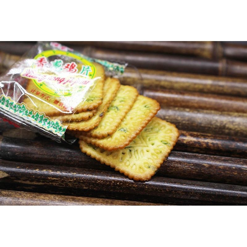伟龙香葱鸡片薄脆饼干多口味混搭独立小包装8090怀旧休闲零食香葱鸡片