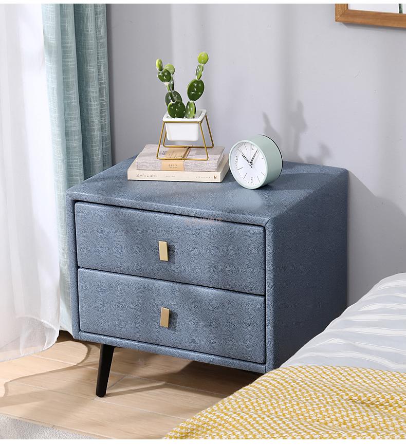 【旗舰自营】芝华士床头柜高档轻奢蓝色 床头柜现代简约轻奢小型蓝色