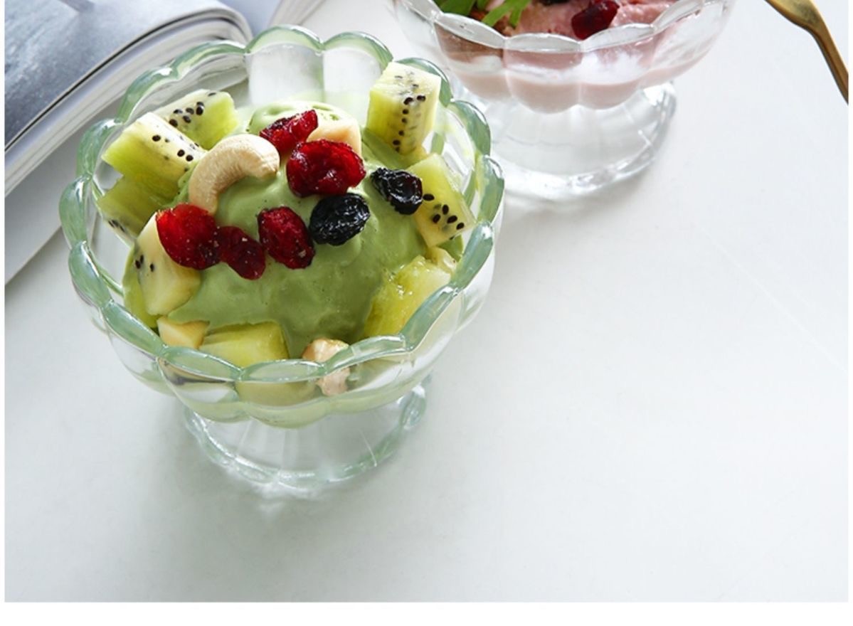 德梵蒂 创意透明玻璃杯子冷饮果汁甜品沙拉杯冰激凌杯奶昔杯 奶昔杯 3