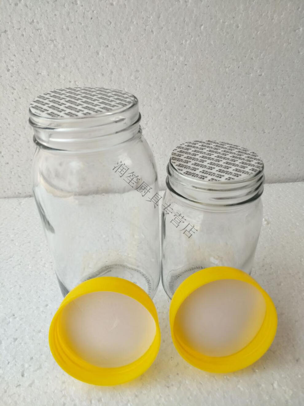 蜂蜜瓶蜂蜜玻璃瓶1斤2斤装玻璃瓶密封罐带盖子圆蜂蜜包装泡瓶酱菜瓶