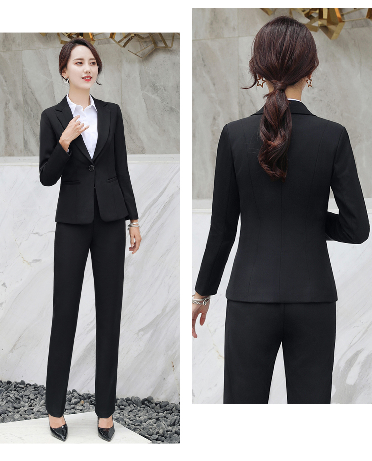 女生教师教资商务前台制服正装面试工作服 两粒扣西装 西裙 西裤 白