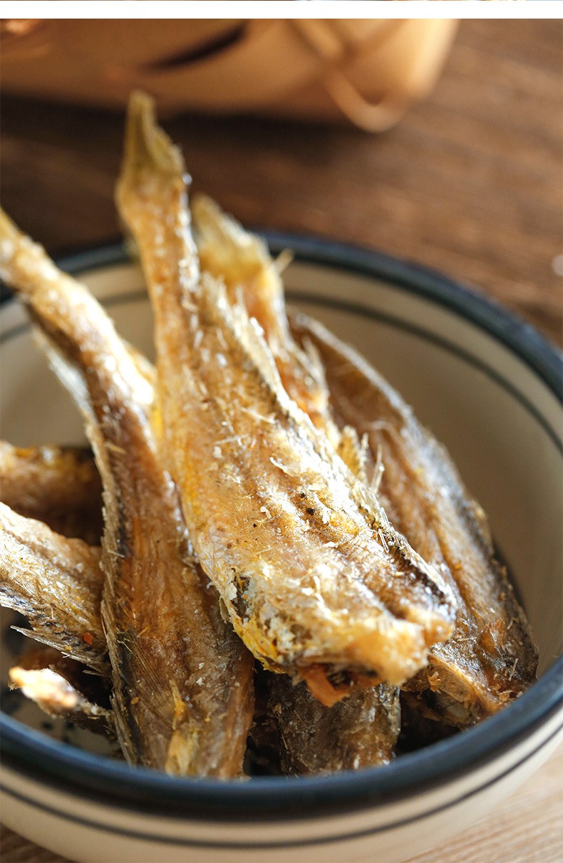 香酥小黄鱼干酥脆小黄鱼酥炭烤鱼干休闲零食即食小吃80g一包约20条