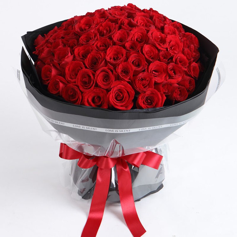 钰尚52朵红玫瑰香槟花束鲜花速递同城配送表白求婚送女友老婆生日礼物