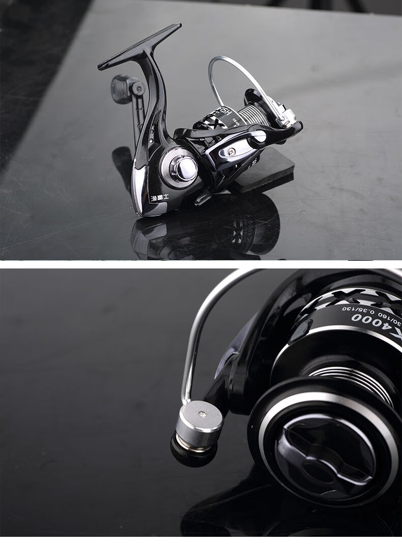 u海杆鱼轮金属渔轮全金属路亚纺车轮全金属海杆轮全金属鱼线轮音然全