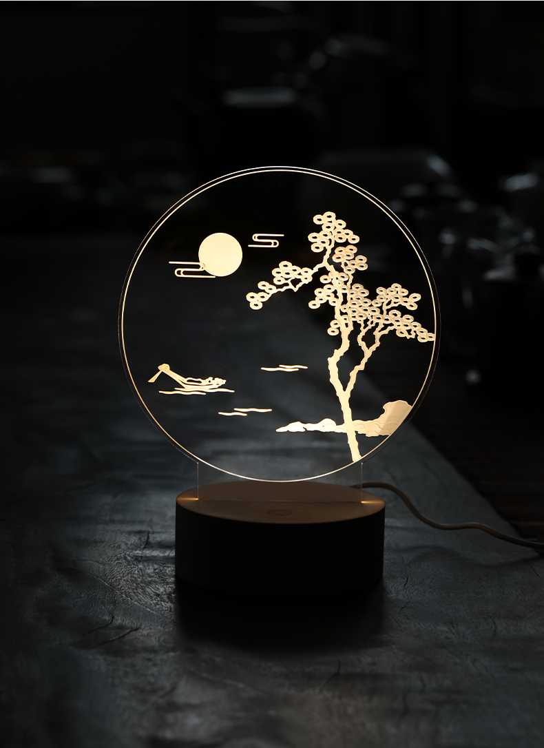 沙漏夜灯大英博物馆文创盖亚·安德森猫伴睡灯创意礼送女友可爱 沙漏