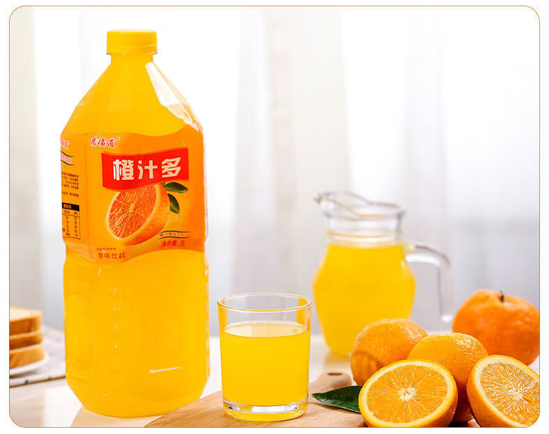 【新鲜日期2l大瓶装】果汁饮料鲜橙多橙子果味饮品一整箱 橘子味饮料